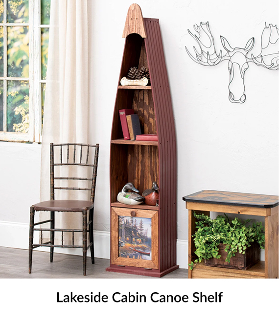 Lakeside Cabin Canoe Shelf
