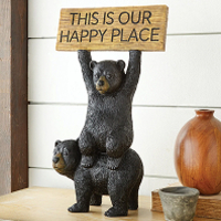 Our Happy Place Bear Sculpture