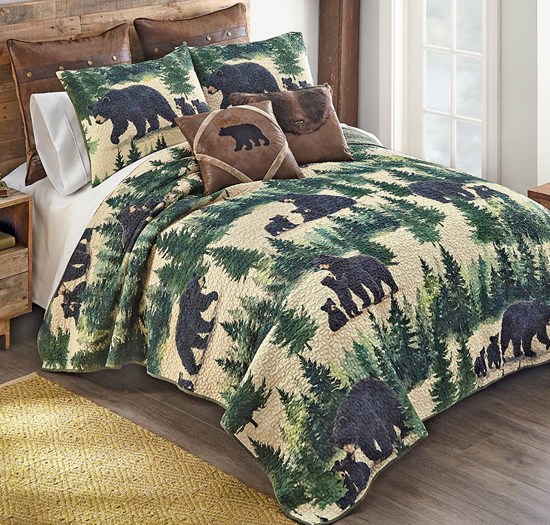Pinewood Bears Quilt Bedding Collection