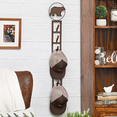 Bear Metal Wall Cap Holder