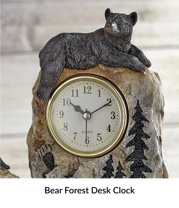 Bear Forest Desk Clock