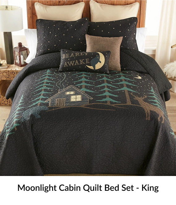 Moonlight Cabin Quilt Bed Set - King