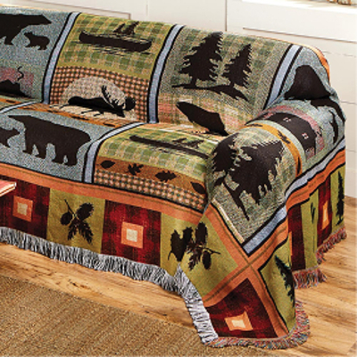 Moose & Bear Lake Tapestry Chair Cover