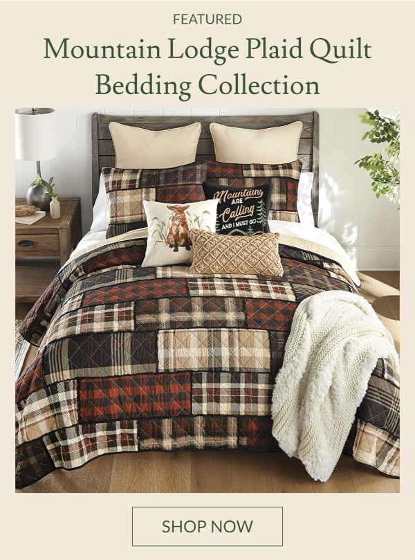 Mountain Lodge Plaid Quilt Bedding Collection