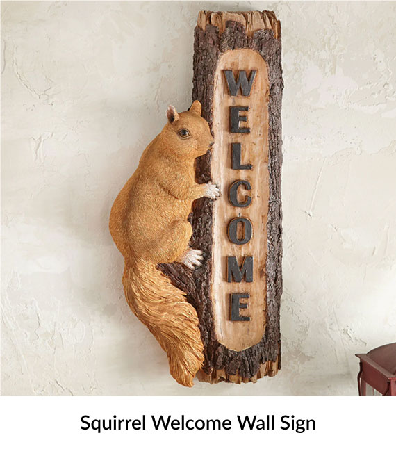 Squirrel Welcome Wall Sign