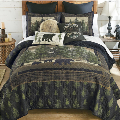 Spruce Bear Quilt Bedding Collection