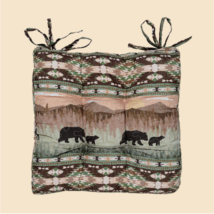 Mountain Majesty Bear & Cub Chair Pad