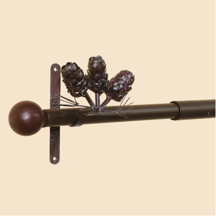 Pinecone Metal Curtain Rod