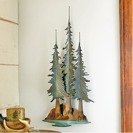 Evergreen Forest 3-D Metal Wall Art