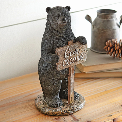 Black Bear Crossing Sculpture