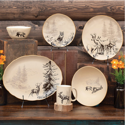 White Frost Ceramic Dinnerware Set (16 pcs)