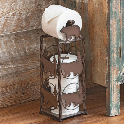 Pine Tree & Bears Toilet Paper Stand