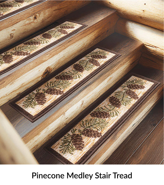 Pinecone Medley Stair Tread