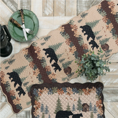 Cozy Cabin Bears Table Runner