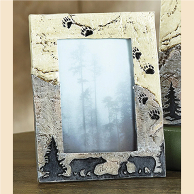 Bear Tracks Stone Photo Frame
