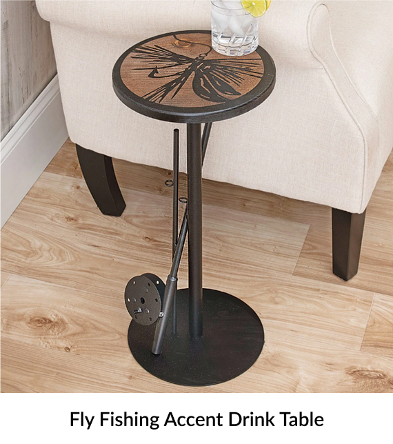Fly Fishing Accent Drink Table