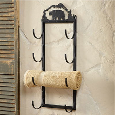 Bear Wall/Door Mount Towel Rack