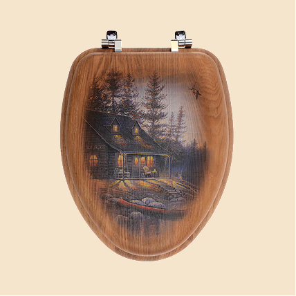 Lakeside Cabin Wood Toilet Seats
