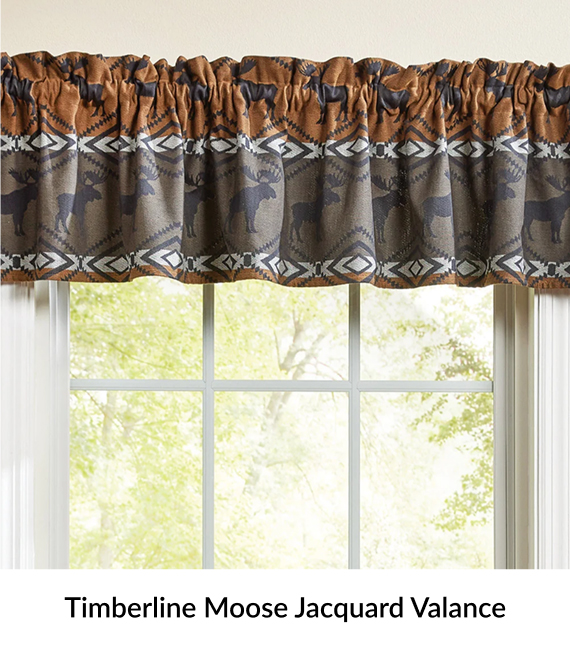 Timberline Moose Jacquard Valance