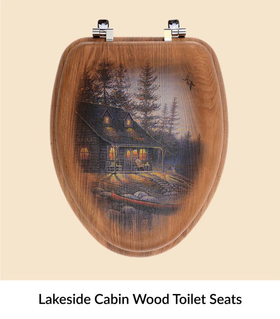 Lakeside Cabin Wood Toilet Seats
