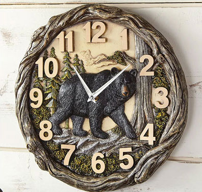 Bear Forest Wall Clock