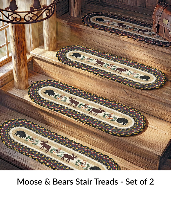Moose & Bears Stair Treads - Set of 2