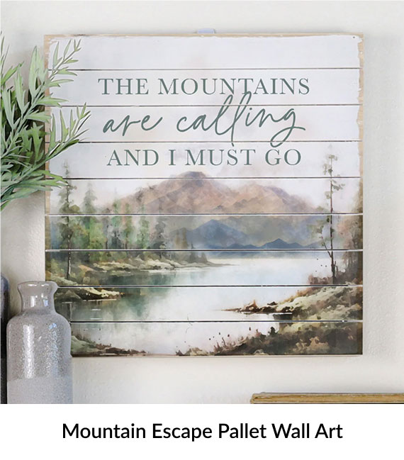 Mountain Escape Pallet Wall Art