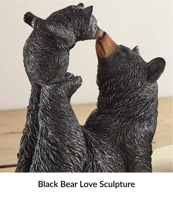 Black Bear Love Sculpture