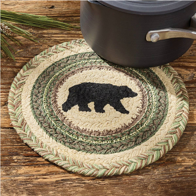 Black Bear Braided Trivet