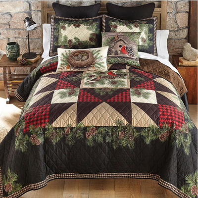 Woodland Cardinals Quilt Bedding Collection