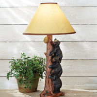 Three Black Bears Table Lamp