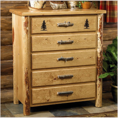Rocky Mountain Log 5 Drawer Chest