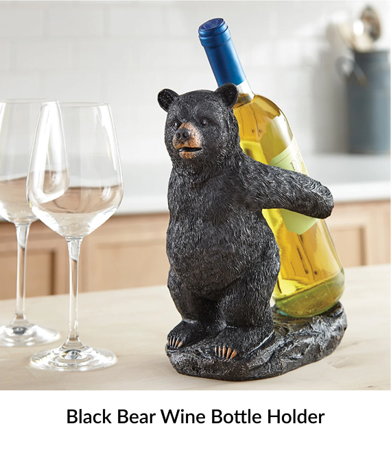 Black Bear Wine Bottle Holder