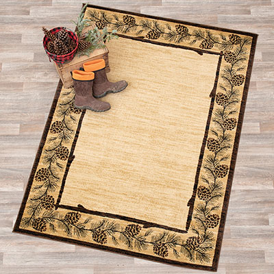 Pine Bough Frame Rug - 2 x 3