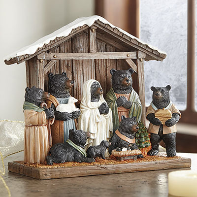 Bear & Blessed Nativity Set