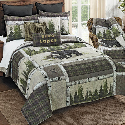 Breckenridge Bear Lodge Quilt Bed Set - King