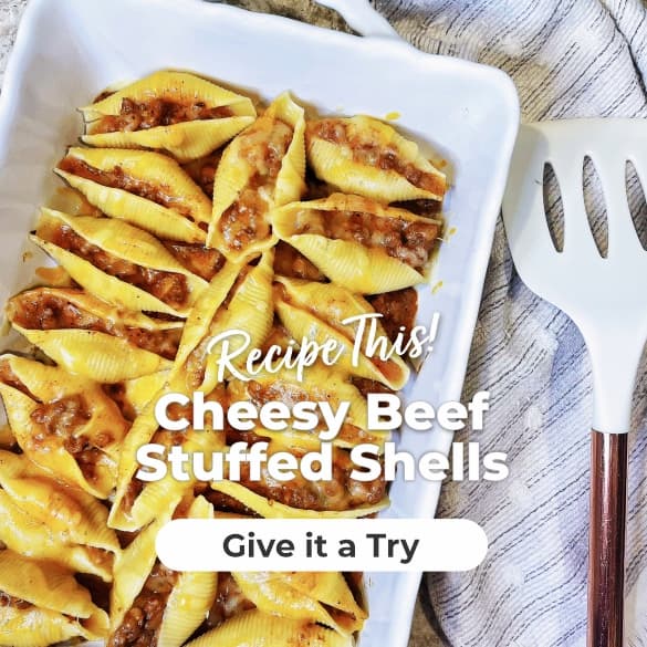 Featured Recipe - Cheesy Beef Stuffed Shells