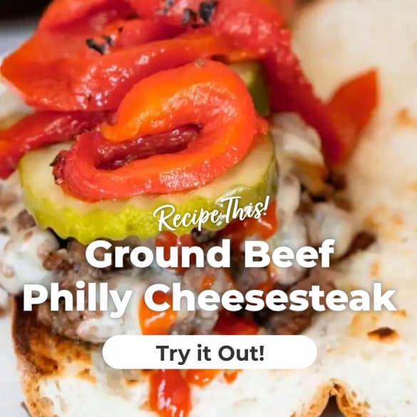 Maria Hensinger, ground beef philly cheesesteak