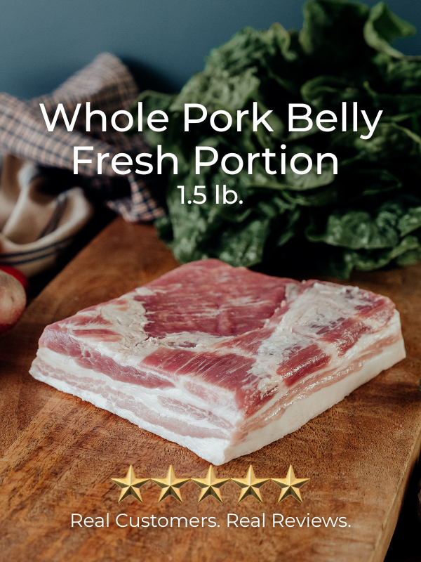 Whole Pork Belly Fresh Portion - 1.5 lbs