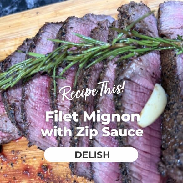 Sheryl and Nick Shenefelt Filet with Zip Sauce