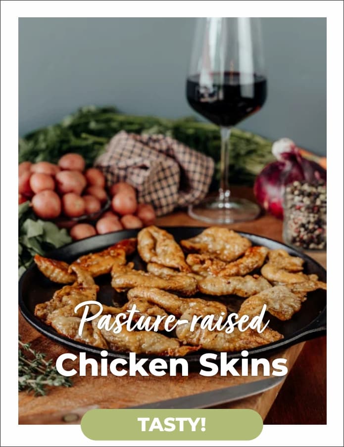 pasture raised raw chicken skins