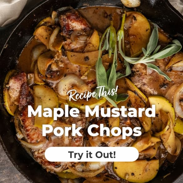 Amanda Scarlati, Maple Mustard Pork Chops