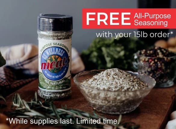 all-purpose seasoning, free with 15lb purchase