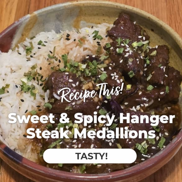 Trevor Schultz, hanger steak medallions