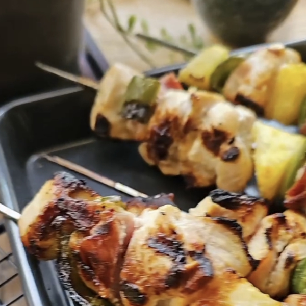 Grilled Honey Mustard Skewers - Deb Kotchey