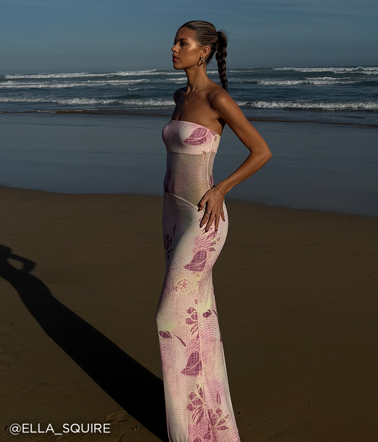 MORGAN MESH MAXI DRESS