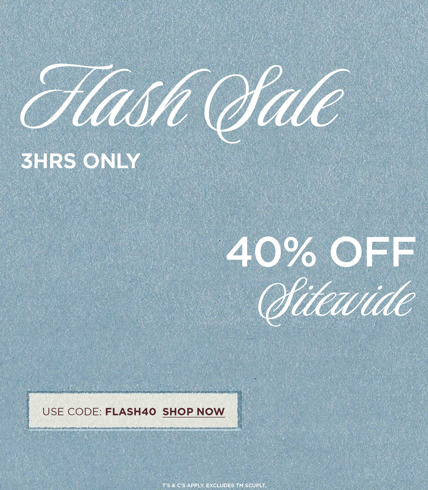 3 hours flash sale