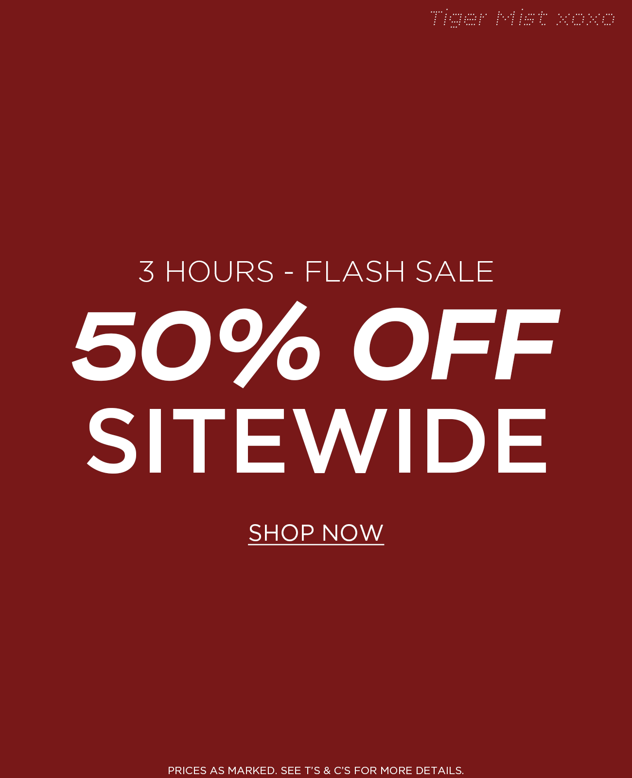 50% OFF HEADER