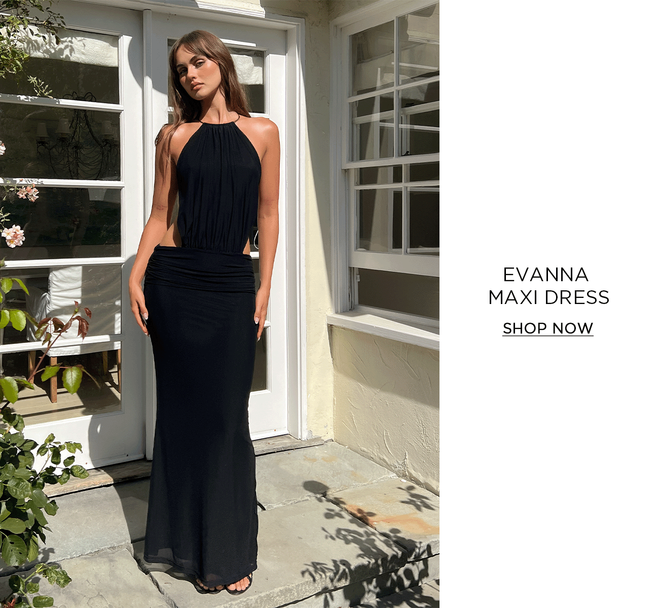 EVANNA MAXI DRESS - BLACK