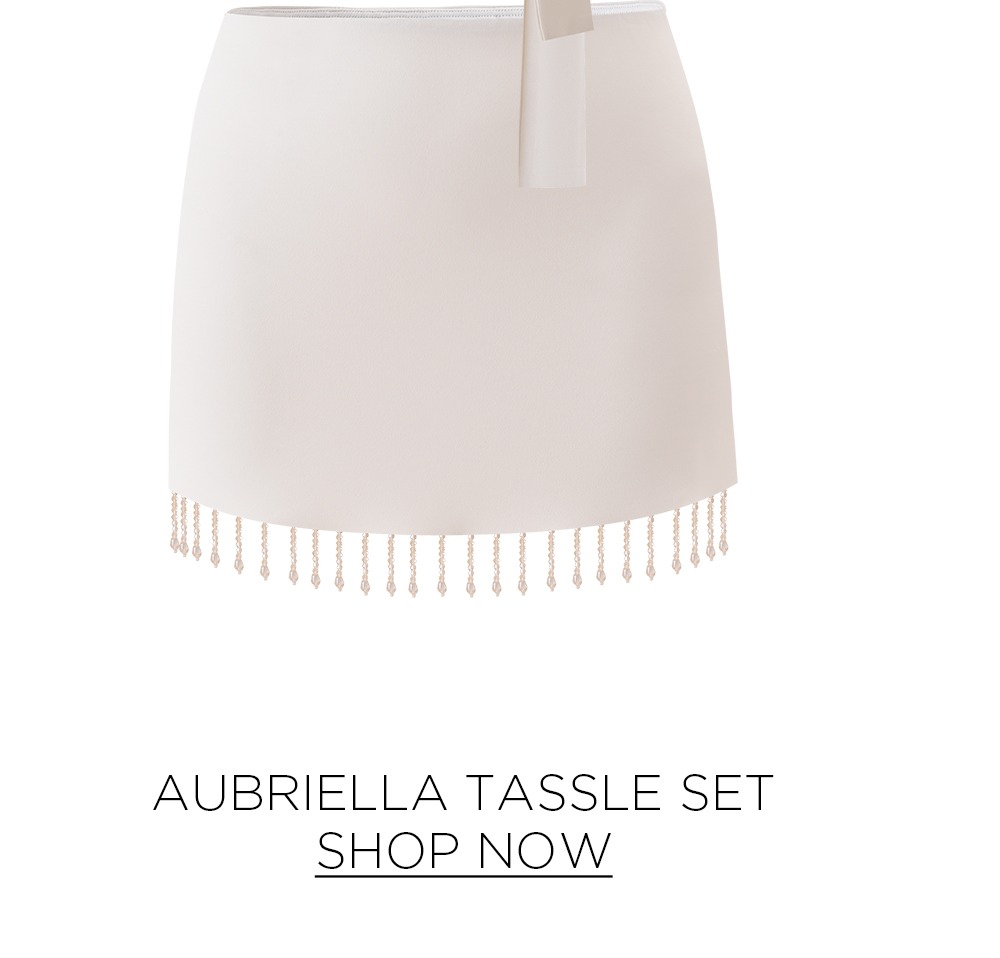 AUBRIELLA TASSLE MINI SKIRT